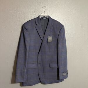 Jos. A. Bank NWT Traveler Jacket Plaid Sports Coat Size 44R